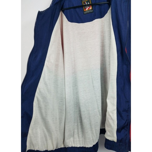 VTG JC Penny USA Olympics Windbreaker Jacket Sz XL Red White Blue Extremely Rare - Picture 10 of 11